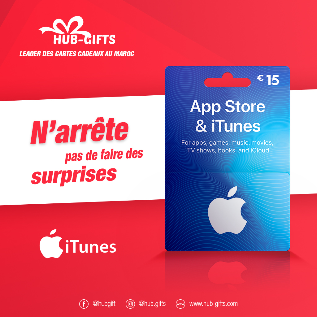 Carte cadeau 25€ itune store & app store 