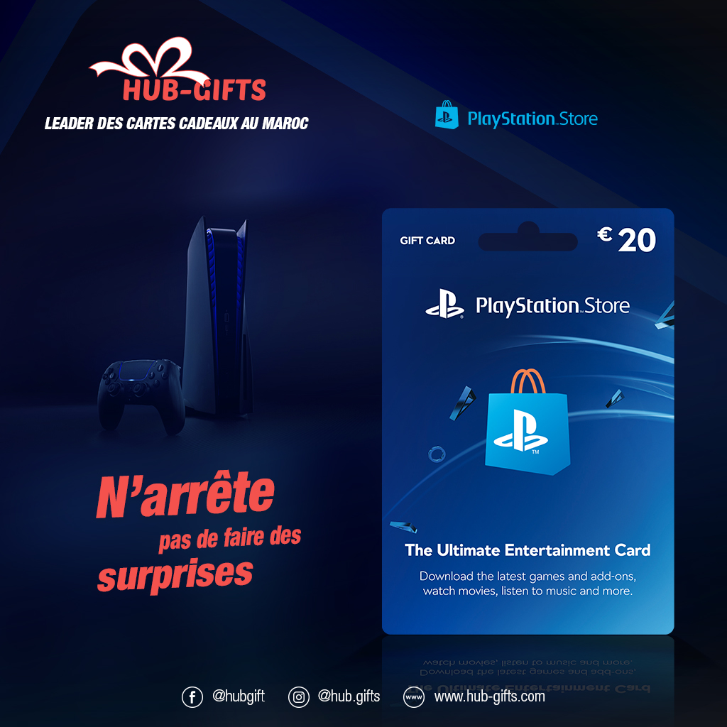 20€ Carte Cadeau PlayStation  Compte PSN français uniquement