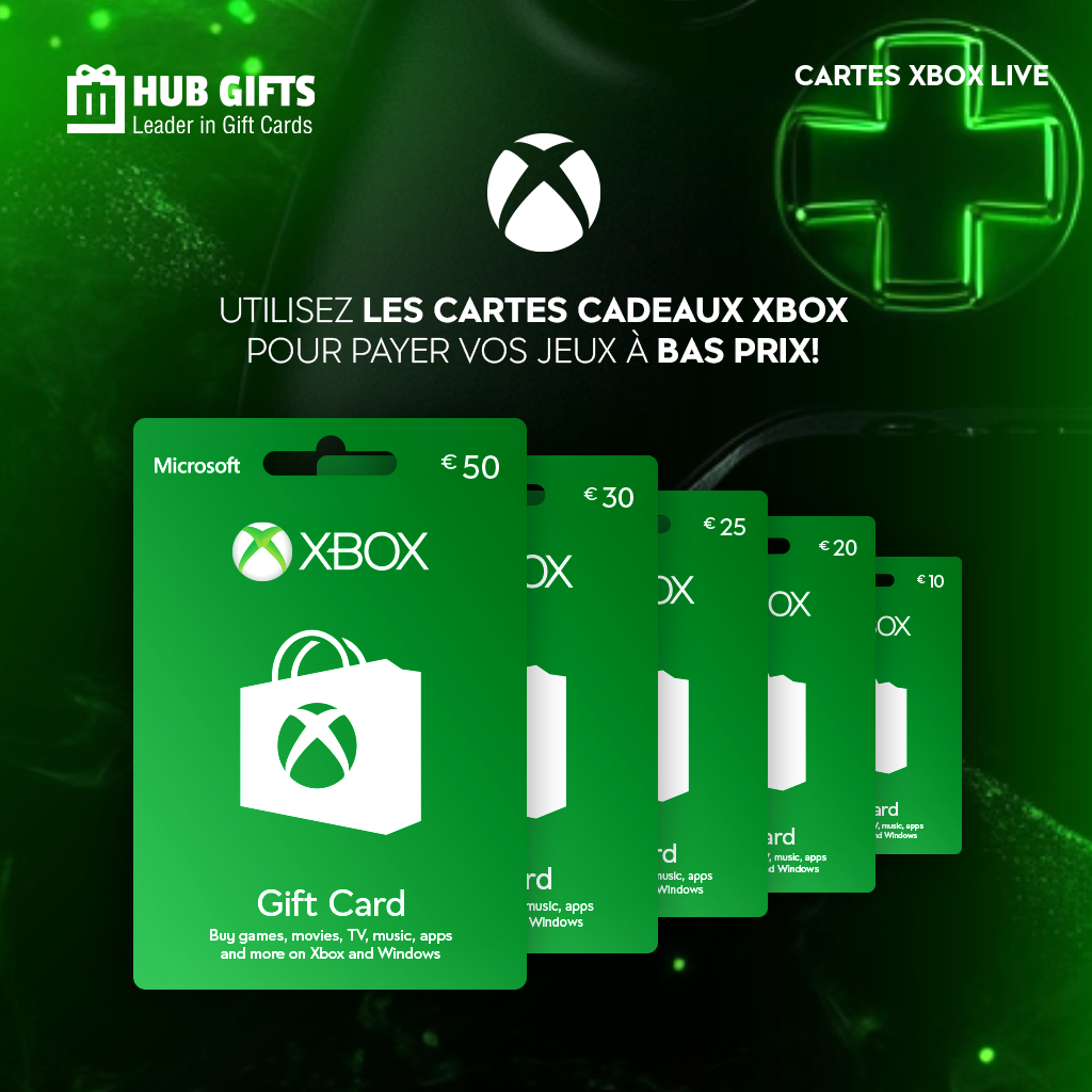 cartes Xbox live